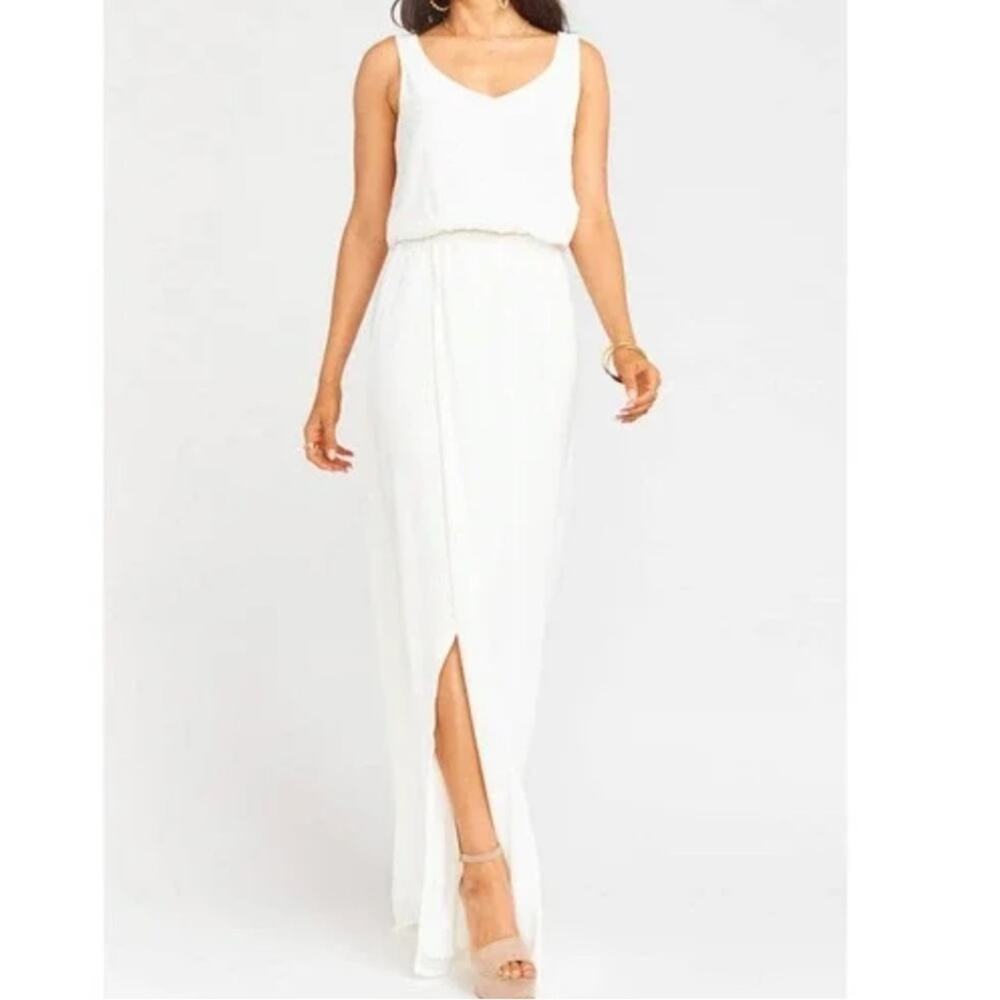 Show Me Your MuMu Kendall Maxi Dress - Wedding Cake Chiffon - Size Small - NWT